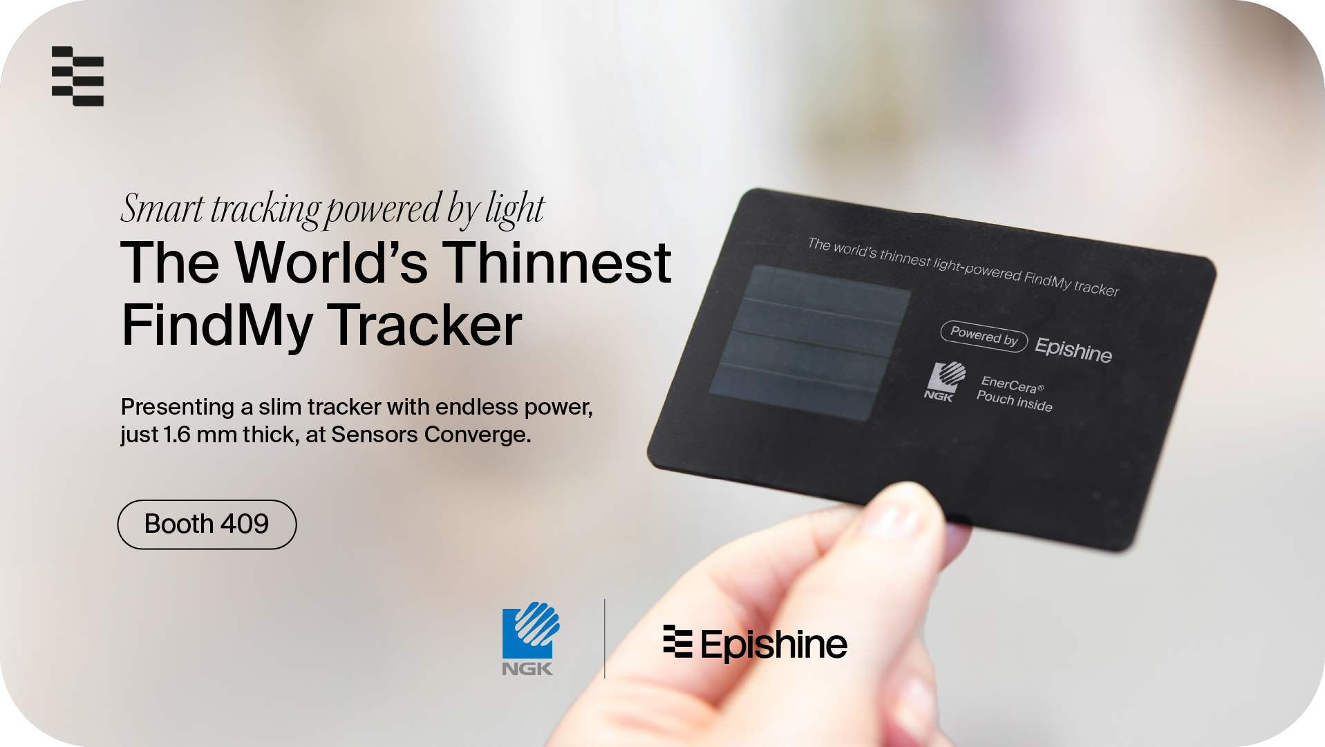 Epishine and NGK Present the World’s Thinnest FindMy Tracker